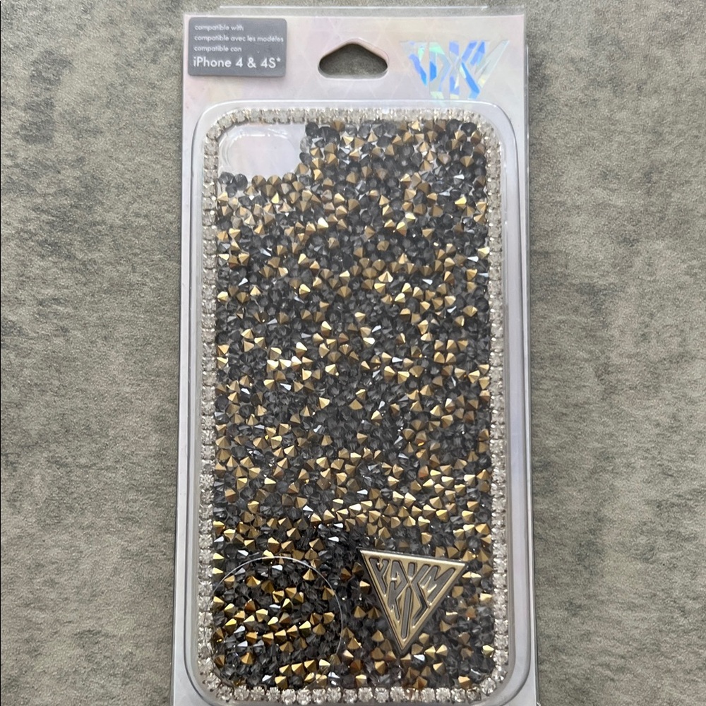 DKNY Glittering Black and Gold iPhone 4/4S Case